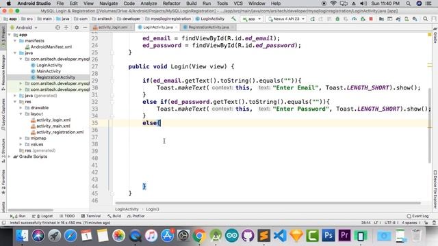 Part # 2 Login - Login & Register with Php, MySQL and Volley Library Android смотреть онлайн
