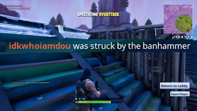 Cheater Gets The BANHAMMER!! - Fortnite Battle Royale смотреть онлайн