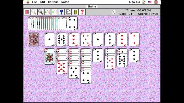 Apple Macintosh Longplay - America's Greatest Solitaire Games - Elaine