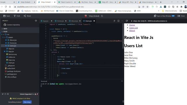 React in Vite Fetching Google Sheets 2 of 2 Videos смотреть онлайн