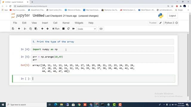 Print the type of the array | Python Tutorial For Beginners #Shaheencodingzone смотреть онлайн