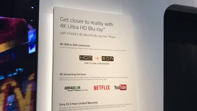 CEDIA 2017: Sony UBP-X1000ES UHD Blu-Ray Player смотреть онлайн