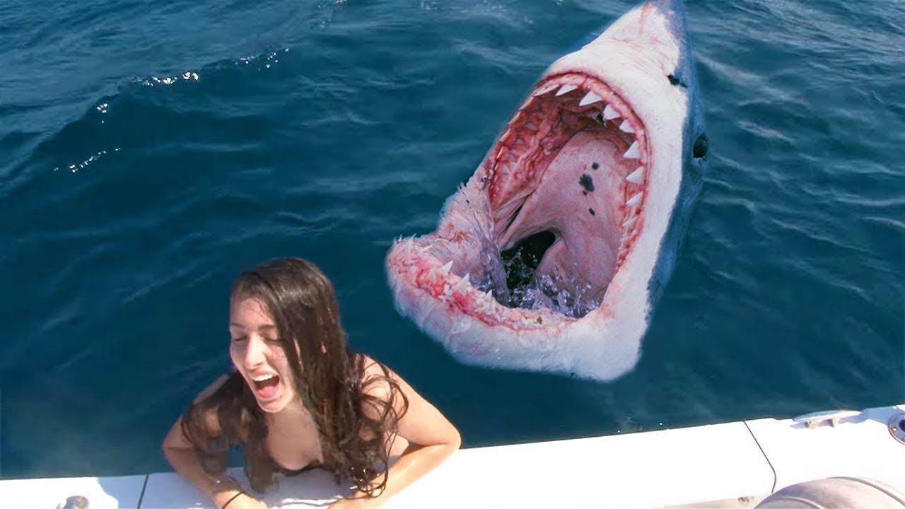 СКОСКОЛЬЗНУЛА В ВОДУ К БОЛЬШОЙ АКУЛЕ смотреть онлайн