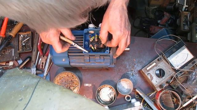 Ремонт асинхронного мотора 2.2 кватта, 2855 об.мин.