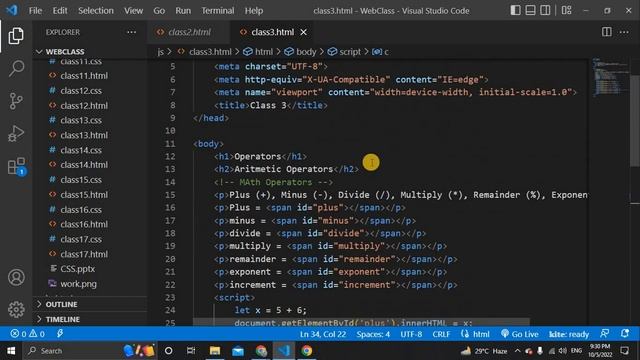 JavaScript Class 3 Tutorial | Operators | @w3schools.com @HTML Academy смотреть онлайн