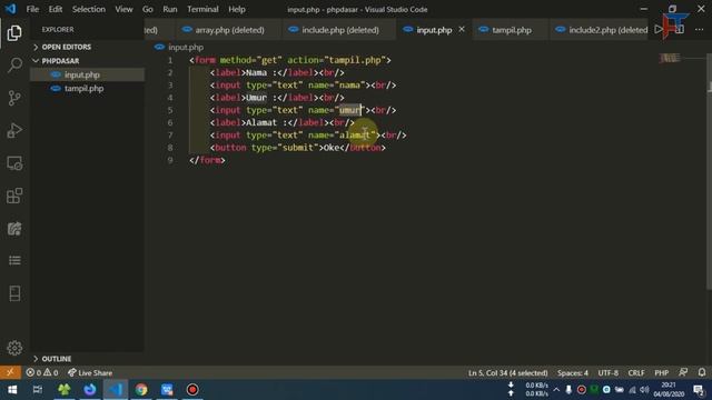 12 Belajar PHP Dasar - Form Handling смотреть онлайн