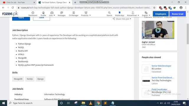 Job for Python Developers || Jobs in Pakistan || Click On Job смотреть онлайн