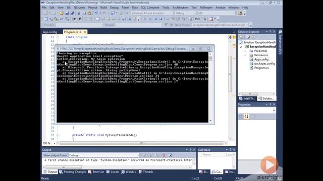 Enterprise Library Exception Handling Application Block | Pluralsight смотреть онлайн