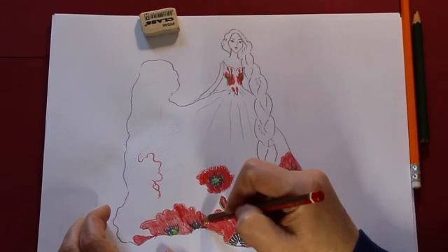 Рапунцель. Как нарисовать платье. Rapunzel Tangled. How to Draw а Dress Girl Drawing. Як намалювати смотреть онлайн