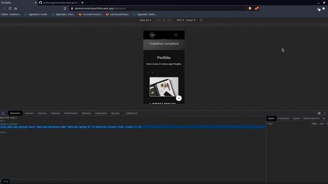 Simple dark personal portfolio with Bootstrap and JQuery смотреть онлайн