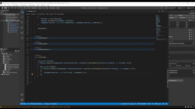 Unity Tutorial: RigidBody Step Up Stairs смотреть онлайн