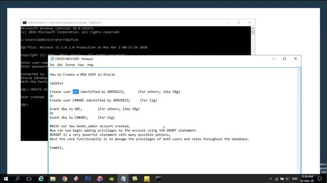 start with oracle - how to create a new user in oracle смотреть онлайн