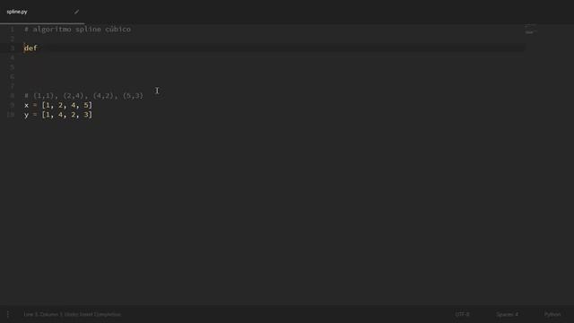 Spline Cúbico Natural + Algoritmo em Python смотреть онлайн