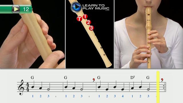 Ex012 How to Play Recorder for Kids - Recorder Lessons for Kids Book 1 смотреть онлайн
