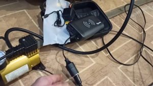 Подключение компрессора для накачки шин к пусковому устройству ПускАч-10000