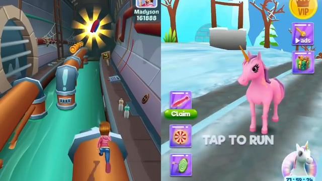 Subway Princess Runner?♀️ VS Unicorn Run? - Endless Run | Android/iOS Gameplay HD смотреть онлайн