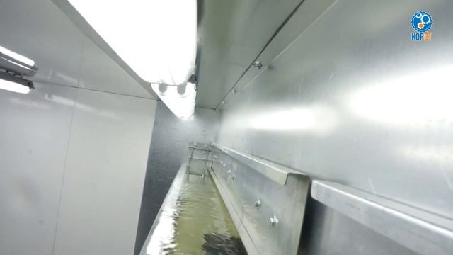 Чистая комната, покрасочная камера с водяной завесой, активным полом и приточным пленумом. смотреть онлайн