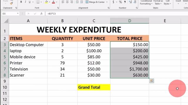 How to Calculate the Total and Grand Total in Excel смотреть онлайн