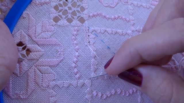 Салфетка в технике хардангер "Инверно" (Зима) от Мамен. МК 4. смотреть онлайн