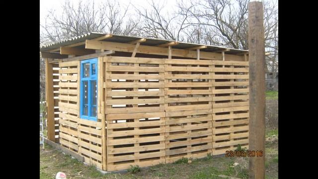 Бюджетный сарай (Курятник) из поддонов.