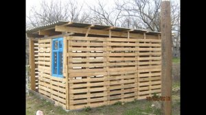 Бюджетный сарай (Курятник) из поддонов.
