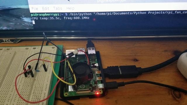 Raspberry Pi 4B, Fan, Python controller смотреть онлайн