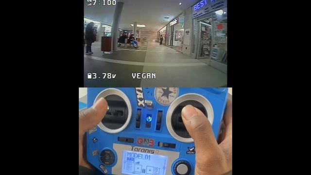 I flew my drone in the mall - 1s Mobula7 - wait till the end смотреть онлайн