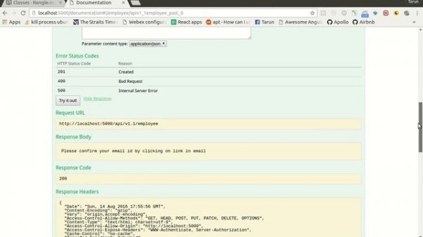 Hapi js | swagger API for routes Testing API routes