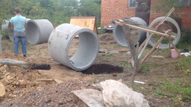 Монтаж колец в ручную. Тульская область д.Никулинские выселки 23.07.15 смотреть онлайн