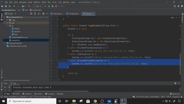 Java 2 Online, [Files.04] Reading and Writing Serializable Objects to and from a File смотреть онлайн