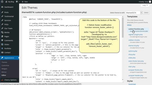 WordPress. How To Edit Or Remove "Thank You For Creating With WordPress" Text In Site Admin Panel смотреть онлайн