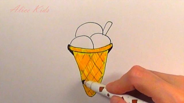 Как нарисовать мороженое (РИСУНКИ ДЛЯ ДЕТЕЙ) / How to draw ice cream (DRAWINGS FOR KIDS) смотреть онлайн