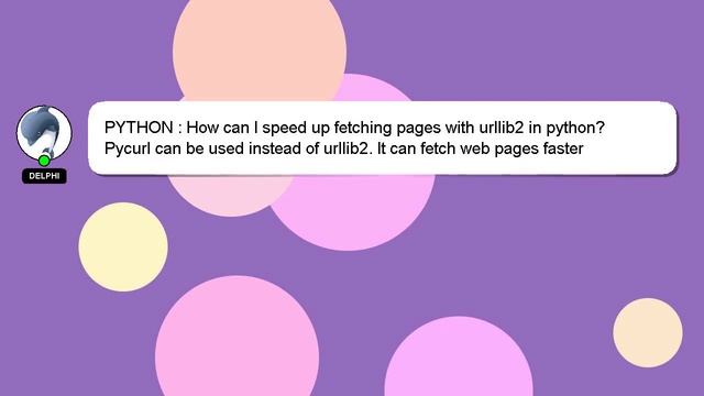 PYTHON : How can I speed up fetching pages with urllib2 in python? смотреть онлайн