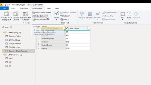 Index Columns in power bi | power bi tutorial | query editor in power bi | ssu смотреть онлайн