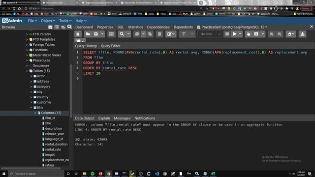SQL Practice (Aggregate functions/GROUP BY/ HAVING) смотреть онлайн