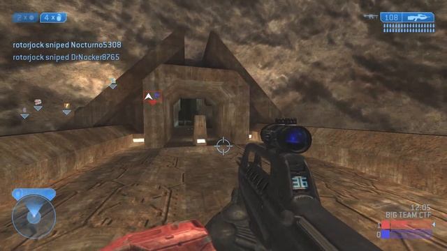 Halo 2 Classic Big Team - Big Team CTF on Waterworks Multiplayer Gameplay смотреть онлайн