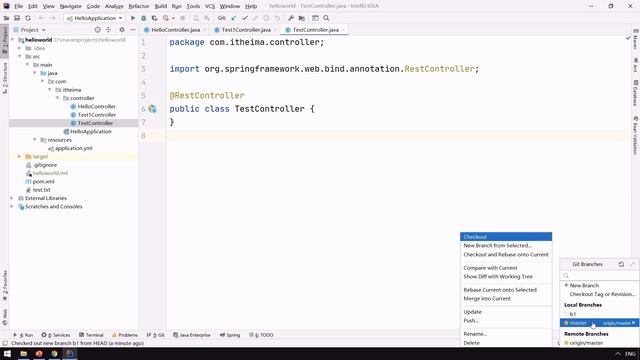 【黑马程序员】Java《瑞吉外卖》企业级项目实战-Git课程-14-在IDEA中使用Git-分支操作 смотреть онлайн
