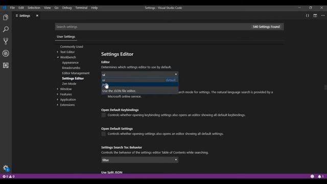 How to Get to the JSON settings and Display the Default and User Settings in VSCODE смотреть онлайн