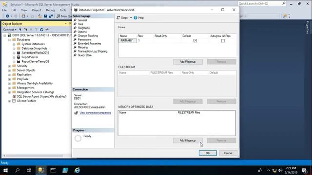 Filegroup in MS SQL смотреть онлайн