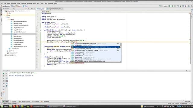 Урок по Java 103: Swing 8: KeyStroke смотреть онлайн