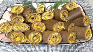 #23 За сущие КОПЕЙКИ готовим Закуску из Куриной печени. Печеночные блины с начинкой!