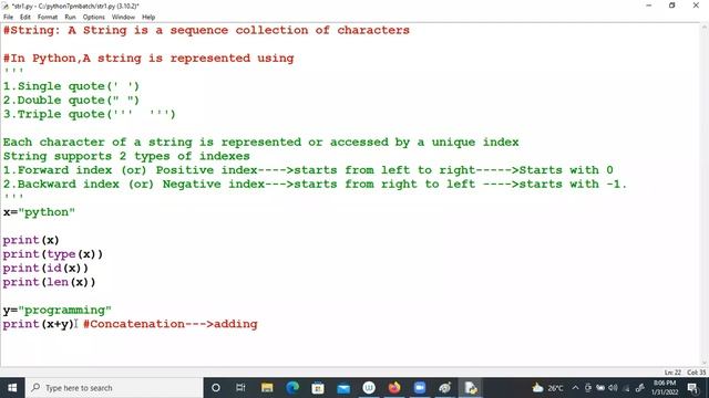 PYTHON tutorials || Demo - 4 || by Mr. Vijay Sunder Sagar On 31-01-2022 @7PM IST смотреть онлайн