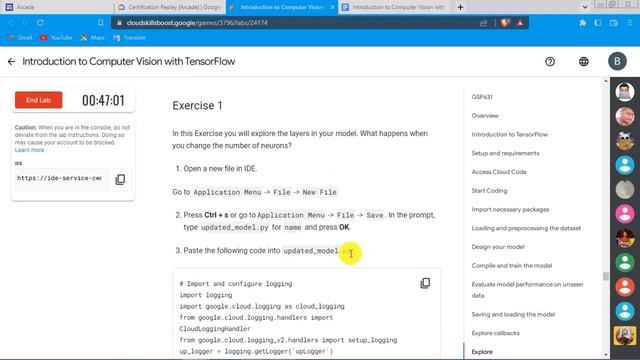 Introduction to Computer Vision with TensorFlow || #GSP631 #qwiklabs смотреть онлайн