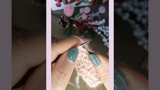 Вяжем косынку спицами. смотреть онлайн