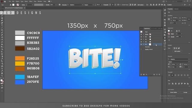 Create a Premium & Unique 3d Text Effect in Illustrator - Zed Designs смотреть онлайн