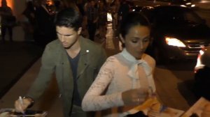 Robbie Amell and Italia Ricci outside the PEOPLE's Ones To Watch Event at Ysabel in West Hollywood