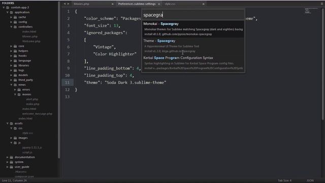 Tutorial Sublime Text 3 - #16 Theme смотреть онлайн