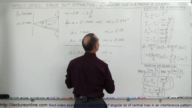 Physics - Optics: Single Slit Diffraction (10 of 15) Angular Size as a Function of Slit Width смотреть онлайн