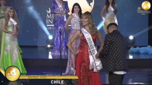 ANDREA PINO (CHILE) Elegida Miss Fotogenia en Miss International Trans 2021