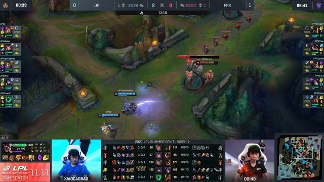 FPX vs UP - Game 2 | Week 1 Day 3 LPL Summer 2021 | FunPlus Phoenix vs Ultra Prime G2 смотреть онлайн